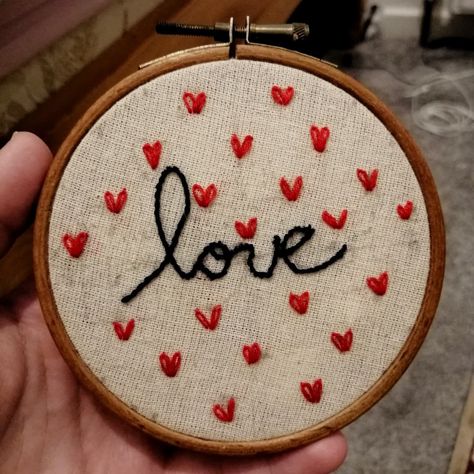 #love #embroidery #cross-stitch #thread #handmade #cute #aesthetic #hearts #concept #handembroidered Love Embroidery Ideas, Valentines Hand Embroidery, Valentine’s Day Embroidery, Embroidery Heart Simple, Embroidery Sweater Diy, Valentines Embroidery, Aesthetic Hearts, Denim Jacket Embroidery, Valentines Embroidery Designs