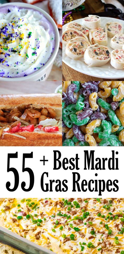 Getting hungry for Mardi Gras? This is a huge source for 55 (plus a few more thrown in for good measure) of the best Mardi Gras Recipes to make for your upcoming Fat Tuesday celebrations! Madi Gras Party, Mardi Gras Recipes Easy, Mardi Gras Appetizers, Mardi Gras Party Food, Mardi Gras Recipes, Mardi Gras Dinner, Mardi Gras Desserts, Madi Gras, New Orleans Recipes