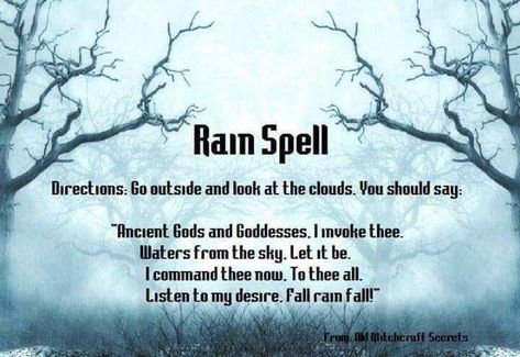 Rain Spell, Money Spiritual, Intention Ritual, Water Spells, Curse Removal, Charmed Book Of Shadows, Cleansing Ritual, Spells For Beginners, Easy Spells