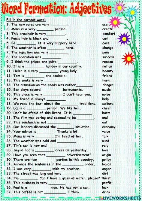 Word Formation Worksheets, Learning Grammar, Vocabulary Exercises, Word Formation, Confusing Words, Teaching English Grammar, English Language Learning Grammar, Grammar Practice, English Verbs