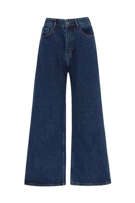 PEOPLE TREE Ariel Wide Leg jeans W296UX.BL1 – Supergoods Fair Fashion Jeans And Jumper Outfit, Anine Bing Jeans, Pleated Jeans, Wide Legged Jeans, Basic Jeans, People Tree, Jean Large, 2020 Fashion Trends, Jeans Mom