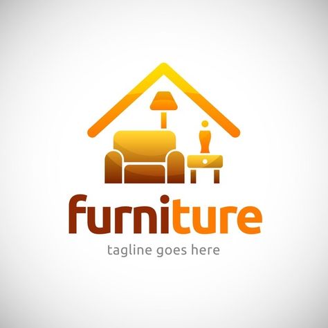 Golden furniture logo | Free Vector #Freepik #freevector #logo #business #template #furniture Furniture Store Logo, Vector Furniture, Golden Furniture, Chairs Logo, Handmade Logo, Wood Logo, Japan Tattoo Design, Decor Logo, Interior Designer Logo