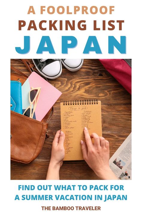 A Foolproof Japan Packing List for Summer 2024 Tokyo Packing List, What To Pack For Japan, Pack For Japan, Japan Travel Outfit, Packing List Kids, Japan Packing List, Trip Essentials Packing Lists, Summer Packing Lists, Summer In Japan