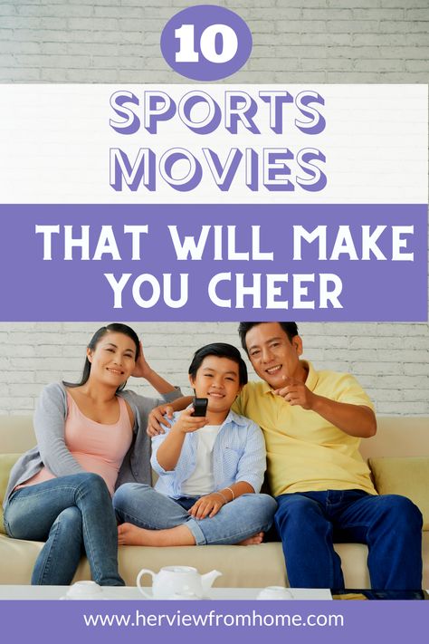 Sports movies are such a great way to deliver some of life's greatest lessons. Here are 10 that will make your entire family laugh, cry and stand up and cheer! Raising Teenagers, Sports Movies, Raising Girls, Sports Movie, Parenting Inspiration, Strong Family, Raising Boys, Family Movie Night, Kid Movies