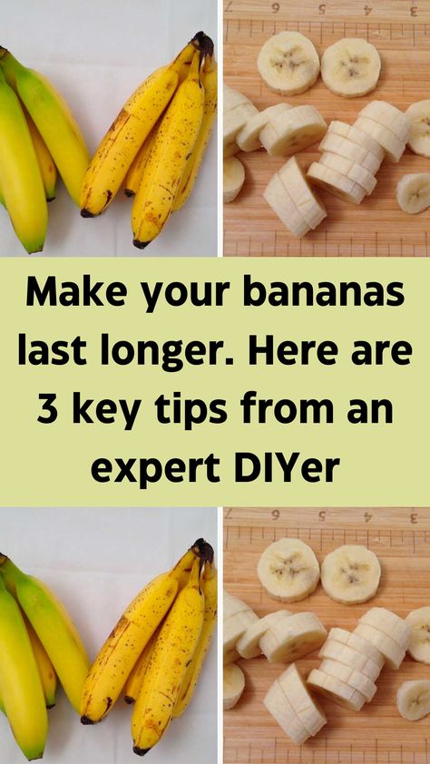 These tips work like a charm! I hate it when my bananas get ripe too quickly. Then I don't have a chance to finish them before they are overripe! Bananas are a finicky fruit. It seems that no matter how fresh you buy them or how quickly you eat them, in the end, you’re always stuck with a few brown ones. So, what are poor banana lovers to do? One Instructables user, who goes by the name ‘wilgubeast‘, has recently revealed the trick to keeping bananas fresh— and man How To Preserve Bananas, How To Keep Bananas Fresh Longer, Keeping Bananas Fresh Longer, How To Store Bananas, Keep Bananas Fresh, Unripe Banana, Fruit Picking, Overripe Bananas, Fruit Tray