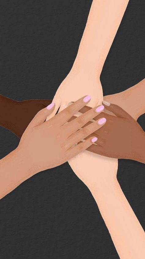 Diverse hands united iPhone wallpaper, teamwork illustration | premium image by rawpixel.com / Aum Achievement Aesthetic, Teamwork Aesthetic, African American Wallpaper, Teamwork Illustration, American Wallpaper, Black Marriage, Summer Landscape, Iphone Wallpapers, Android Wallpaper