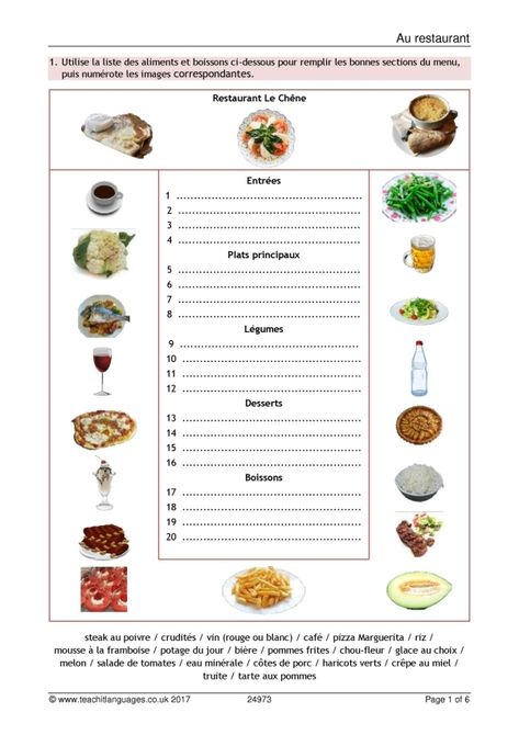 Role Play Activities, French Worksheets, French Teaching Resources, French Activities, French Language Lessons, Core French, French Class, French Language Learning, French Restaurants