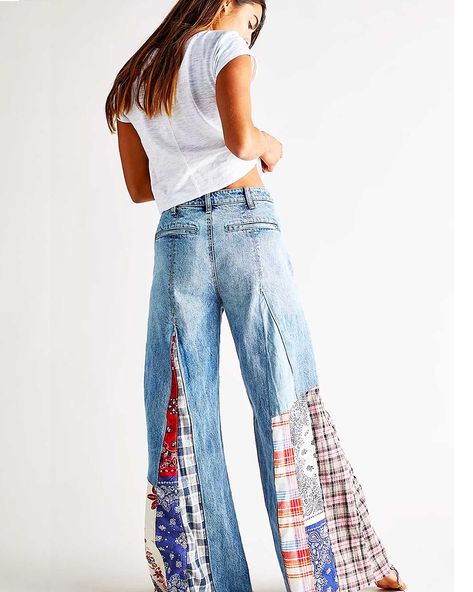 Patchwork Jeans Diy, Refashion Jeans, Jean Diy, Ropa Upcycling, Mid Waist Jeans, Boho Jeans, Denim Outfits, Denim Ideas, All Jeans