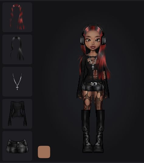 Goth Outfits Black Women, 18th Birthday Outfits Black Women, Everskies Winter Outfits, Everskies Halloween Outfits, Everskies Outfits, Everskies Outfit Ideas Grunge, Black Rave Outfits, Goth Everskies Outfits, Alt Everskies Outfits