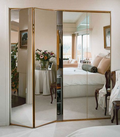 Bedroom Mirror Closet, Small Bedroom Mirror, Mirrored Closet, Mirrored Wardrobe Doors, Mirror Closet, Closet Mirror, Mirror Closet Doors, Armoire Dressing, Bedroom Closet Design