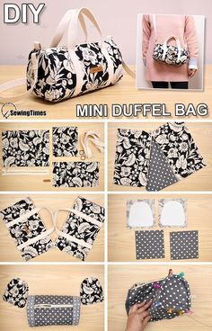 Sewing Projects Using Old Clothes, Cool Crossbody Bags, Purse Diy Pattern, Diy Duffle Bag Pattern Free, Pattern Bag Design, Diy Gym Bag, Fabric Bags Diy, Purse Patterns To Sew, Diy Purses And Bags