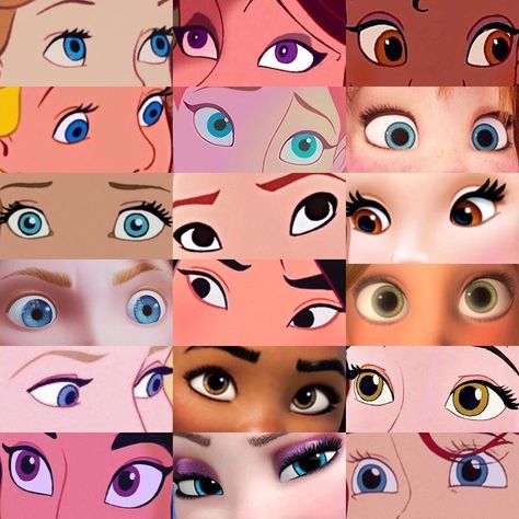 Comment what is the most beautiful eye . Disney Characters Eyes, Disney Princess Eyes, Princess Eyes, Disney Kızları, Disney Eyes, Character Design Cartoon, Images Disney, Drawing Eye, Wallpaper Disney