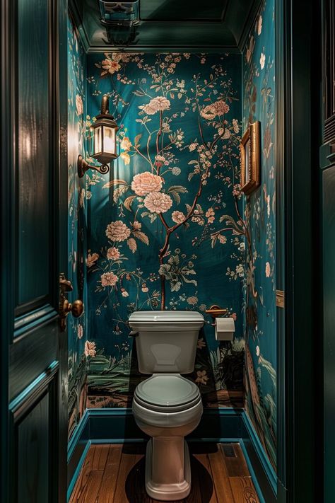 28 Creative Ways to Infuse Vintage Charm into Your Home Decor - Days Inspired Arte Art Deco, Toilette Design, Potty Time, Art Deco Bathroom, Deco Bathroom, Powder Room Design, Home Decor Quotes, Downstairs Bathroom, Boho Bathroom