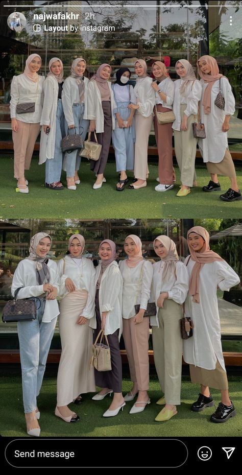 Ootd Earth Tone Hijab, Outfit Kondangan Simple Hijab, Outfit Lebaran Simple, Outfit Bukber, Simple Outfits Hijab, Outfit Hijab Simple, Earth Tone Outfits, Street Hijab Fashion, Muslim Outfits Casual