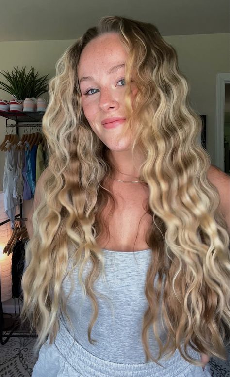 Beachy Crimped Hair, Mermaid Waves With Braids, Prom Hairstyles Crimped, Crimped Hair Prom, Crimp Hair With Braids, Braid Crimped Hair, Crimped Prom Hair, Beach Wave Prom Hair, Crimped Bridal Hair