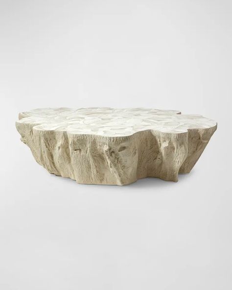 HG2JC Palecek Marcela Outdoor Coffee Table Fiberglass Coffee Table, Handcrafted Dining Table, Shell Table, Workshop Apd, Converted Warehouse, Stainless Steel Cleaner, House Essentials, Spatial Design, Stone Coffee Table