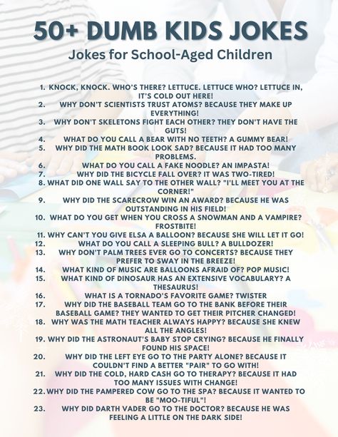 jokes for school aged kids Jokes For Middle Schoolers, Elementary School Jokes, Back To School Jokes For Kids, Jokes For School, Kid Jokes Funny, Questions For Kids Funny, Funniest Dad Jokes Hilarious, Jokes For First Graders, Jokes For Kids Hilarious