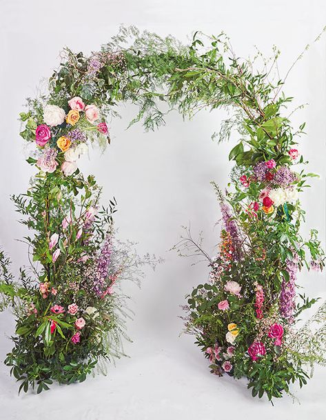 How To Make A Flower Arch Diy Wedding, Wedding Archway Flowers, Diy Wedding Trellis, Broken Arch Wedding, Diy Flower Arch, Rowan Blossom, Diy Floral Arch, Wedding Flower Archway, Artificial Flower Arch