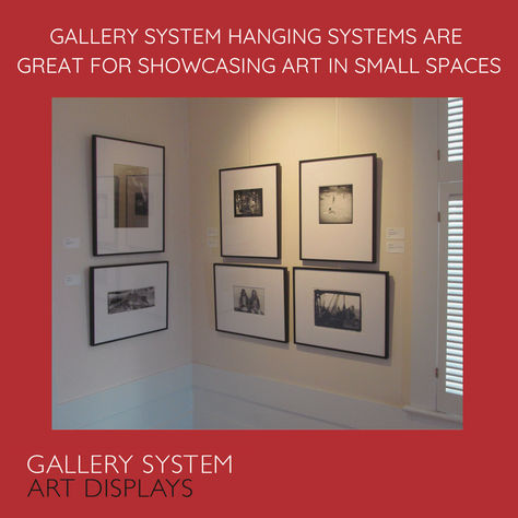 Do you have a small corner in your home, office, studio, or salon that could use a visual boost? Our hassle-free hanging systems create the perfect small-space gallery wall without any wall damage! You can even add lighting for an extra 'pop'! We're available to personally assist you in with picture hanging system selection and use - call us or use the Contact Form at gallerysystem.com! Gallery Wall Hanging System, Gallery Hanging System, Picture Rail Hanging, Picture Hanging System, Art Hanging System, Picture Rail Molding, Gallery Wall Hanging, Home Office Studio, Picture Molding