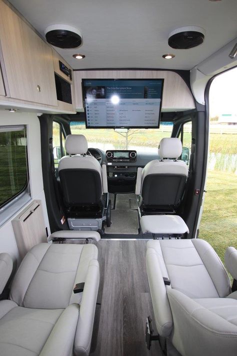 Luxury Off Road Family Sprinter Van Tour Van Interior, Luxury Passenger Van, Luxury Sprinter Van Mercedes Benz, Family Sprinter Van, Mercedes Sprinter Van Conversion, Big Cars For Family, Luxury Van Interior, Sprinter Van Interior Ideas, Mercedes Sprinter Camper Conversion