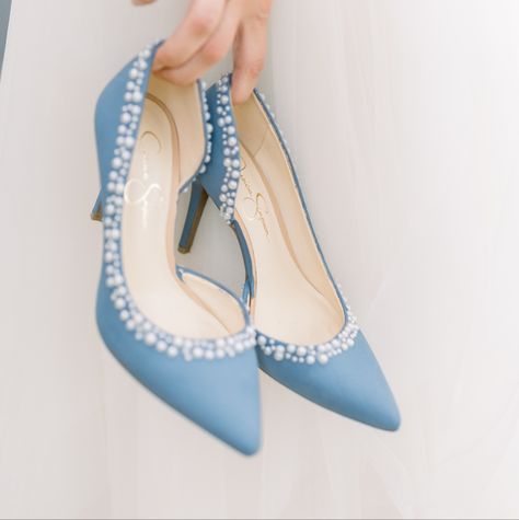 I Recently Got Married And Had The Most Difficult Time Finding Shoes That Matched My Wedding Colors. I Ended Up Creating My Own And Would Love To Help Other Brides In Need Of Unique Shoes For Their Big Day! Message Me So We Can Design Your One-Of-A-Kind Shoes Comfy Blue Shoes, Blue Shoes Wedding Dress, Blue Wedding Shoes For Bride, Blue Wedding Heels, Chunky Heels Wedding, Engagement Vibes, Blue Heels Wedding, Bridgerton Vibes, Light Blue Heels