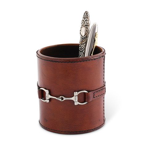 Newest Products - Vagabond House Office Pen Holder, Pencil Organizer, Letter Openers, Stirrup Leathers, Equestrian Gifts, Leather Desk, Neutral Color Scheme, Welcome Gifts, Functional Accessories