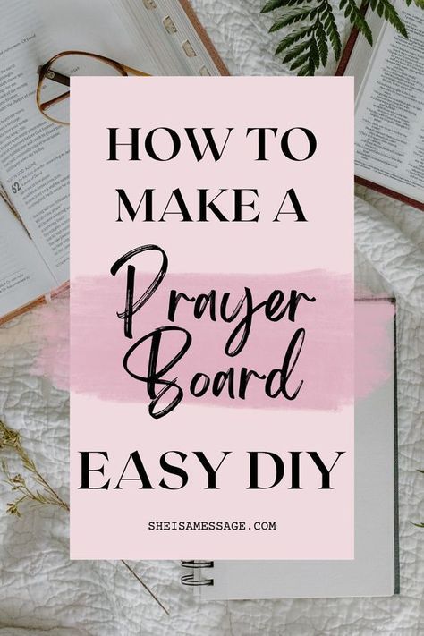 Elevate your prayer journey with a homemade prayer board! Discover a simple method to organize and follow your prayer requests, empowering you to become a prayer warrior effortlessly. Unlock the potential of a DIY prayer board. Get creative prayer board ideas. Take your prayer life to the next level! | She Is A Message #prayerboard #sheisamessage #prayerwarrior Vision Board Ideas For Christians, Prayer Vision Board Party Ideas, Vision And Prayer Board Ideas, Vision Prayer Board Ideas, Prayer And Vision Board Ideas, Prayer Board Vision Board, Vision Board Craft Ideas, What Is A Prayer Board, Faith Board Ideas