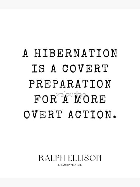 Hibernation Quotes, Ralph Ellison, Inspirational Wuotes, Positive Motivation, Motivational Words, Life Motivation, Self Help, Inspirational Words, Wise Words