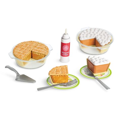 American Girl Food, Og Dolls, American Girl Doll Sets, American Girl Doll Food, Pie Baking, American Girl Doll House, American Girl Doll Furniture, 귀여운 음식 그림, American Girl Accessories