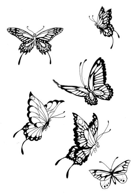 Black Butterfly Tattoo, Butterfly Name Tattoo, Butterfly Tattoo Stencil, Butterfly Outline, Butterfly Coloring, Small Butterfly Tattoo, Butterfly Tattoos For Women, Tattoo Reference, Omerta Tattoo