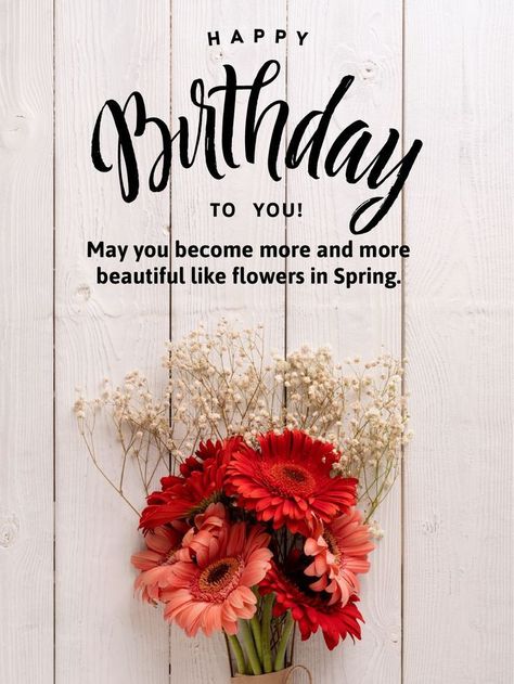 Happy Birthday Wishes For Her Beautiful Flowers, Chocolate Image, Happy Birthday Wishes For Her, Bday Flowers, Special Happy Birthday Wishes, Flowers Happy Birthday, Happy Birthday Gif, Birthday Wishes Gif, Birthday Ecard