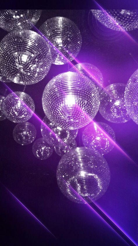 #purple #discoball  #madebyniki Disco Phone Wallpaper, Pink Party Background, Cherry Disco Ball, Disco Ball Art, Disco Wallpaper, Disco Background, Disco Aesthetic, Art Disco, Ball Aesthetic