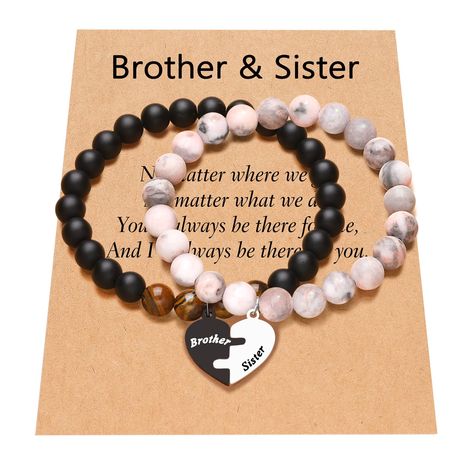 Brother And Sister Matching Bracelets, Brother And Sister Necklace, Brother And Sister Bracelets, Brothers Day Gift Ideas, Cute Gifts For Brother, Brother Sister Bracelet, Matching Bracelets For Siblings, Birthday Gift Ideas For Brother Unique, Sibling Bracelets