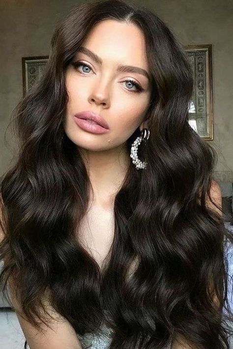 17 Gorgeous Winter Hair Color Ideas for Brunettes in 2023-2024 - thepinkgoose.com Chocolate Brown Hair Pale Skin, Dark Ash Brown Hair Color, Dark Brown Hair Pale Skin, Brown Hair Blue Eyes Pale Skin, Ash Brown Hair Color Ideas, Brown Hair Pale Skin, Dark Brown Hair Rich, Dark Ash Brown Hair, Dark Hair Pale Skin