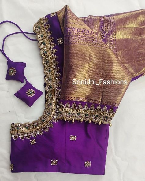 𝕾𝖗𝖎𝖓𝖎𝖉𝖍𝖎 __𝖋𝖆𝖘𝖍𝖎𝖔𝖓𝖘 on Instagram: “Srinidhi_Fashions Every dress has a story… in 2022 | Unique blouse designs, Hand work blouse design, Fancy blouse designs Haute Couture, Couture, Blouse Design Fancy, Blouse Designs Hand Work, Exclusive Blouse Designs, Blue Blouse Designs, Silk Saree Blouse Designs Patterns, Mirror Work Blouse Design, Latest Bridal Blouse Designs