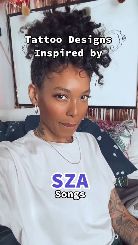 Sza Singer Tattoos, Garden Tattoo Sza, Sza Singer Tattoo Ideas, Sza Aesthetic Tattoo, Aesthic Tattoo, Summer Walker Inspired Tattoo, Sza Song Tattoo Ideas, Saturn Tattoo Sza, Tiktok Tattoo Ideas