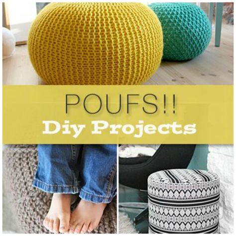 Making Your Own Pouf Pillows Diy Pouffe, Poofs Ottoman, Pouf Ottoman Diy, Diy Footstool, Diy Puffs, Diy Pouf, Outdoor Footstool, Feet Pillow, Pouf Footstool