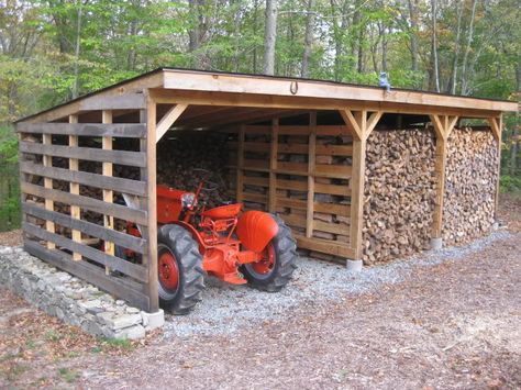 pole barn with roof for porches | All good advice here. This is just a shed, not a big pole barn but as ... Pallet Barn, Wooden Shed, Pallet Building, Pallet Shed, Firewood Shed, Pole Buildings, Outdoor Shelters, Firewood Storage, Barns Sheds