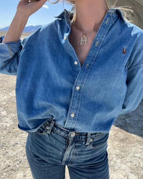 MARLO LAZ on Instagram: “The Southwestern Alphabet in its Element @steinsop” How To Style A Polo Shirt Women, Country Housewife, Eclectic Grandma, Marlo Laz, Necklace Stacks, Reign Fashion, Spring Fits, Levi’s 501, Insta Stories