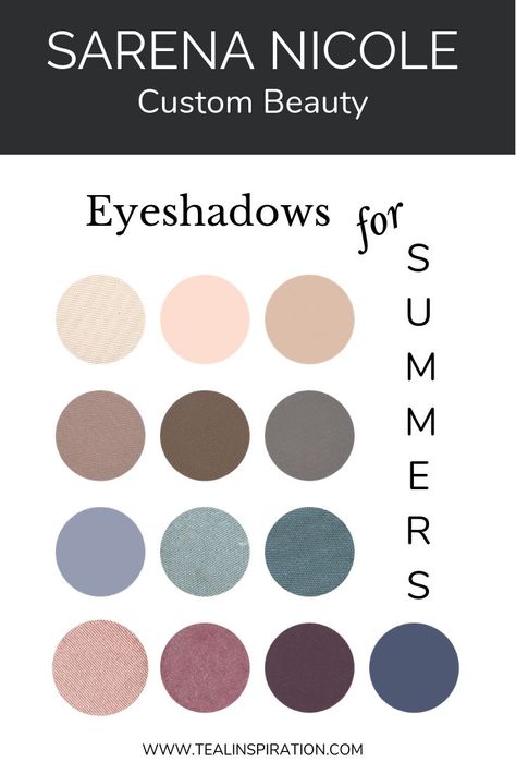 Teal Inspiration, Summer Skin Tone, Soft Summer Makeup, Coral Makeup, Cool Summer Palette, Summer Eyeshadow, Summer Tones, Teenage Room Decor, Soft Summer Palette