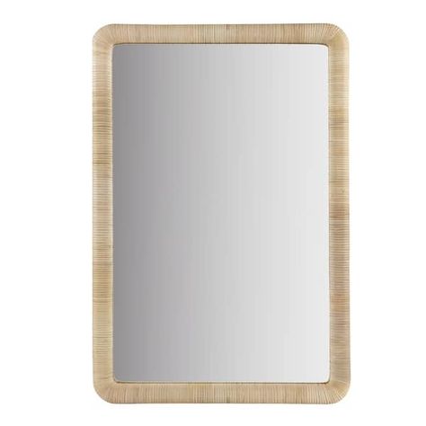 INK+IVY Nova Natural Rattan Rectangle Wall Mirror - Bed Bath & Beyond - 38464221 Ivy Wall, Rectangle Wall Mirror, Mirror Bed, Coastal Casual, Rattan Mirror, Entryway Living Room, Wood Wall Mirror, Rectangle Mirror, Mirrors Wayfair