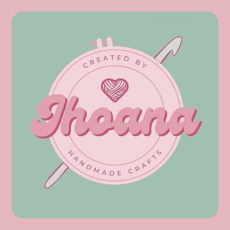 Jhoana | Macrame Crochet & Embroidery🪡 on Instagram Logo Ideas For Crochet Business, Crochet Business Instagram, Logo For Handmade Business, Crochet Business Name Ideas, Crochet Branding Design, Logo For Crochet Business, Crochet Logo Ideas, Crochet Brand Logo, Buissnes Name Ideas