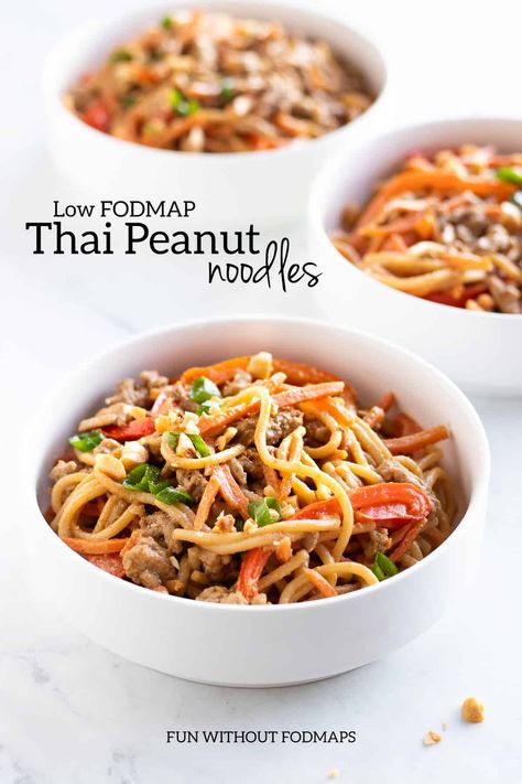 Low Fodmap Vegetables, Fodmap Recipes Dinner, Thai Peanut Noodles, Easy Peanut Sauce, Low Fodmap Recipes Dinner, Fodmap Meal Plan, Fodmap Friendly Recipes, Low Fodmap Diet Recipes, Fodmap Diet Recipes