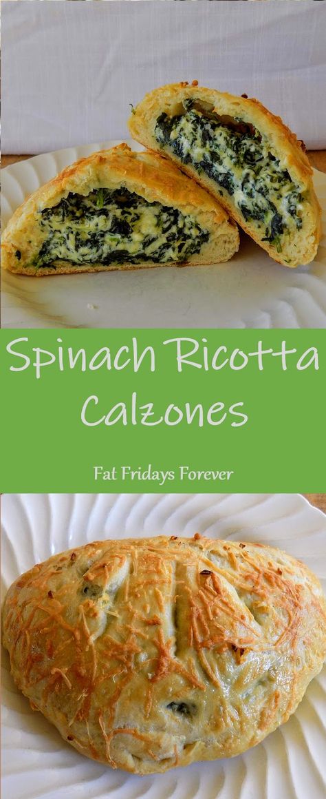 Spinach Ricotta Calzone, Spinach And Cheese Calzone, Calzone Ricotta, White Calzone Recipe, Calzones With Ricotta Cheese, Stromboli With Ricotta Cheese, Calzone Fillings, Italian Calzone Recipe, Spinach Calzone