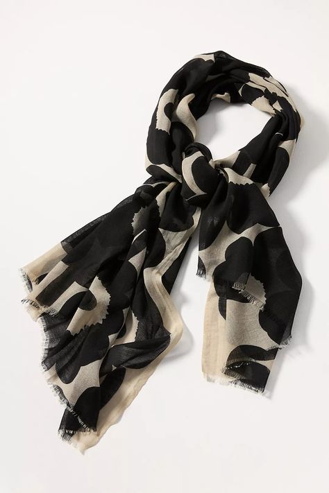 Marimekko Fiore Unikko Scarf | Anthropologie Closet Essentials, Anthropologie