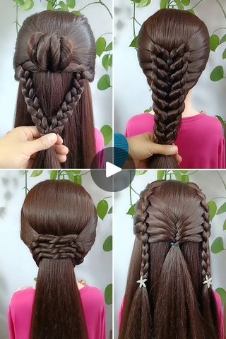 Hear Style Woman, Cute Simple Hairstyle, Hear Style, Short Hair Back, Simple Hairstyle, Cute Simple Hairstyles, Hairstyle Tutorials, Purse Pattern, Step By Step Hairstyles