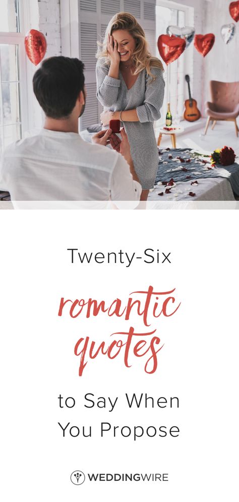 26 Romantic Quotes to Say When You Propose - Not sure what exactly to say when you pop the big question?  Read some of the most romantic quotes from TV shows and movies to get the ideas flowing on WeddingWire! Quotes From Tv Shows, Marriage Proposal Quotes, Giving Up Quotes Relationship, Romantic Ways To Propose, Propose Day Quotes, Respect Relationship Quotes, Proposal Quotes, Commitment Quotes, Quotes From Movies