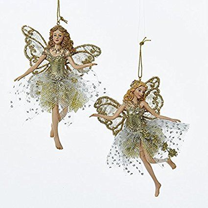 Fairy Christmas Ornaments, Seahorse Christmas, Fairy Ornaments, Hanging Rose, Nautical Christmas Ornaments, Fairy Christmas, Rose Fairy, Gisela Graham, Fairy Tree