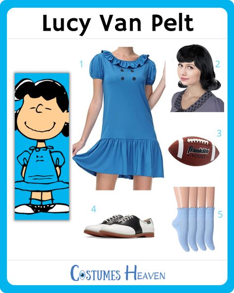 Snoopy, Lucy Costume Charlie Brown, Charlie Brown Characters Costumes, Peanuts Costumes Family, Peanuts Family Costume, Charlie Brown And Lucy Costume, Lucy Charlie Brown Costume, Lucy Peanuts Costume, Lucy Van Pelt Halloween