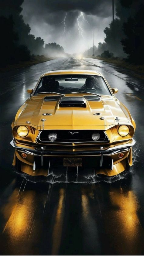 1967 Mustang Wallpaper, Yellow Mustang, Black Car Wallpaper, Rolls Royce Car, Most Luxurious Car, Mustang Art, Best Suv Cars, Ford Mustang Wallpaper, Mustang Wallpaper